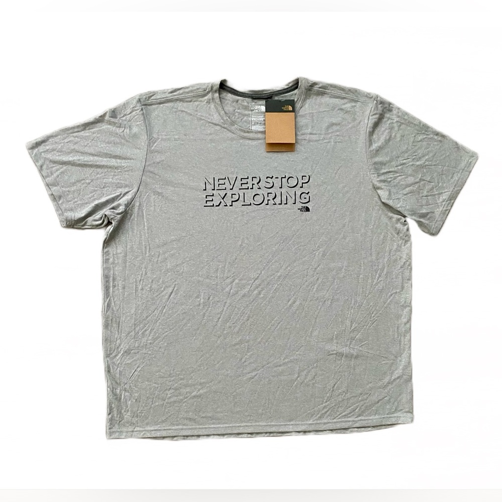 The North Face Never Stop Exploring T -Shirt Mens Short Sleeve Gray Size Medium